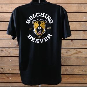 Classic Black Belching Beaver Brewing Shirt